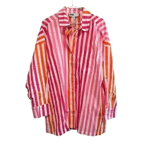 New Beach Riot x Revolve  Alexa Striped Button-Up Shirt./ Cover Up, New w/o tags - Picture 2 of 4